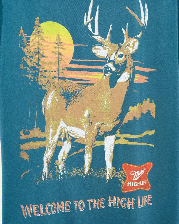 Junk Food Clothing Miller Welcome To The High Life Vintage Tee Black Sea