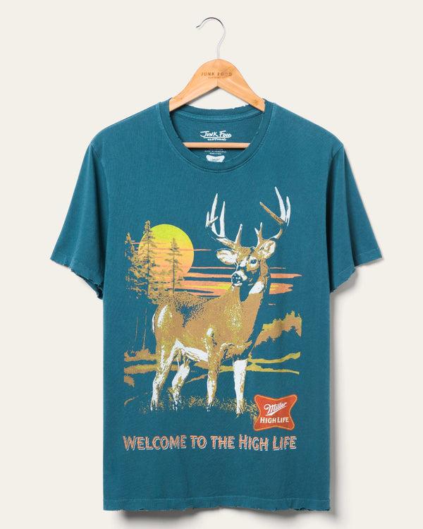 junk food clothing Miller Welcome to the High Life Vintage Tee Black Sea junk food clothing Miller Welcome to the High Life Vintage Tee Black Sea