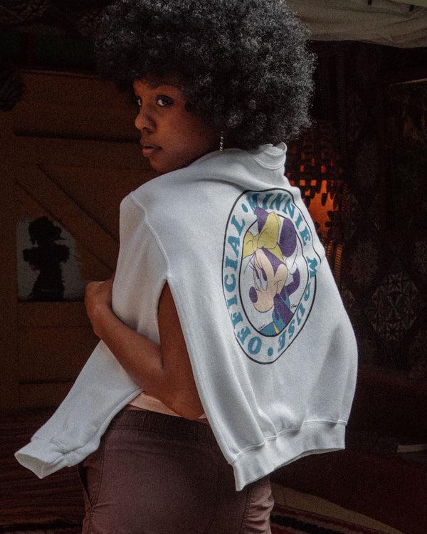 Junk Food Clothing Minnie Circle Pose Flea Market Fleece White