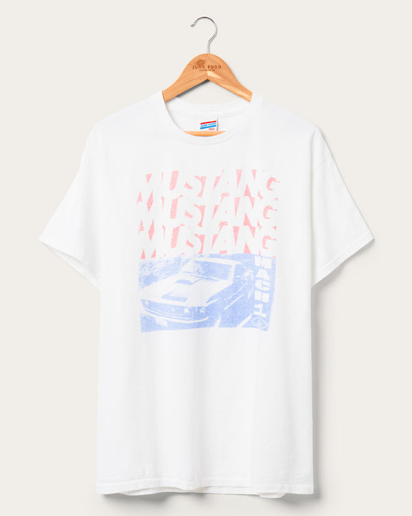 junk food clothing Mustang Mach 1 Flea Market Tee White