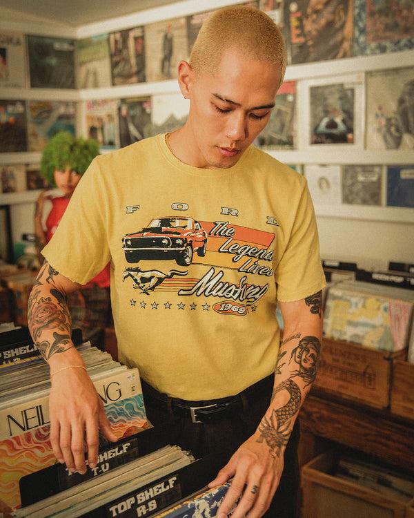 Junk Food Clothing Mustang The Legend Lives Vintage Tee Dusty Citron