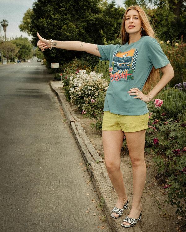 Junk Food Clothing NASCAR '86 Daytona Speedway Vintage Tee Washed Indigo