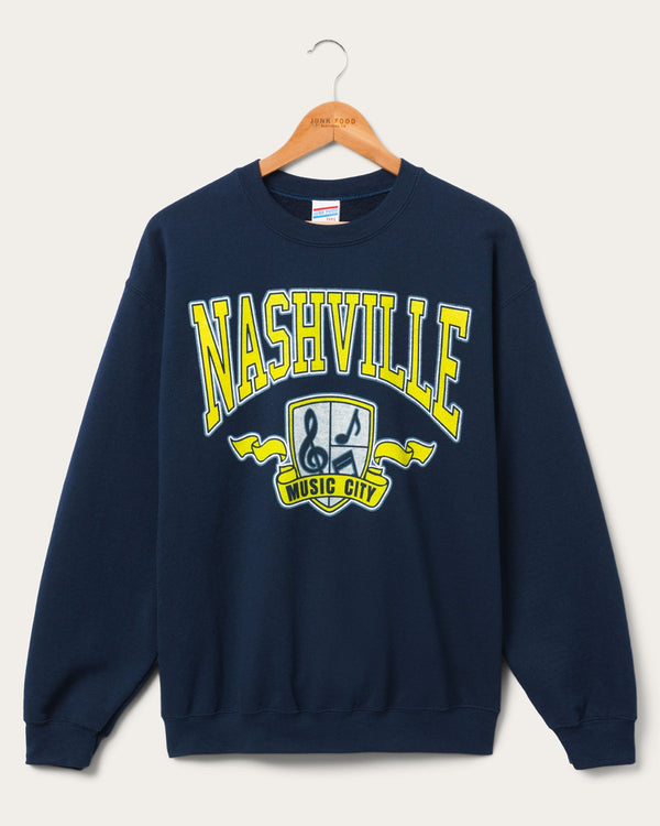 junk food clothing Nashville Flea Market Crew Fleece Navy