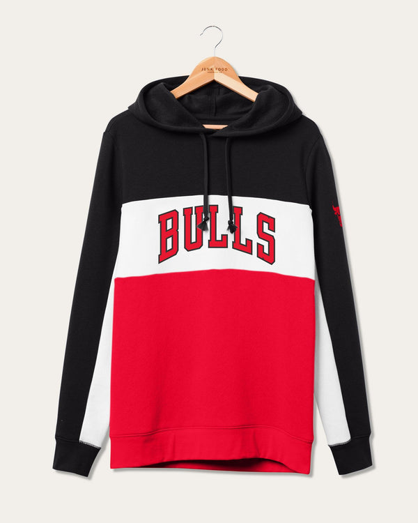 junk food clothing NBA Chicago Bulls Colorblock Hoodie True Black/Licorice