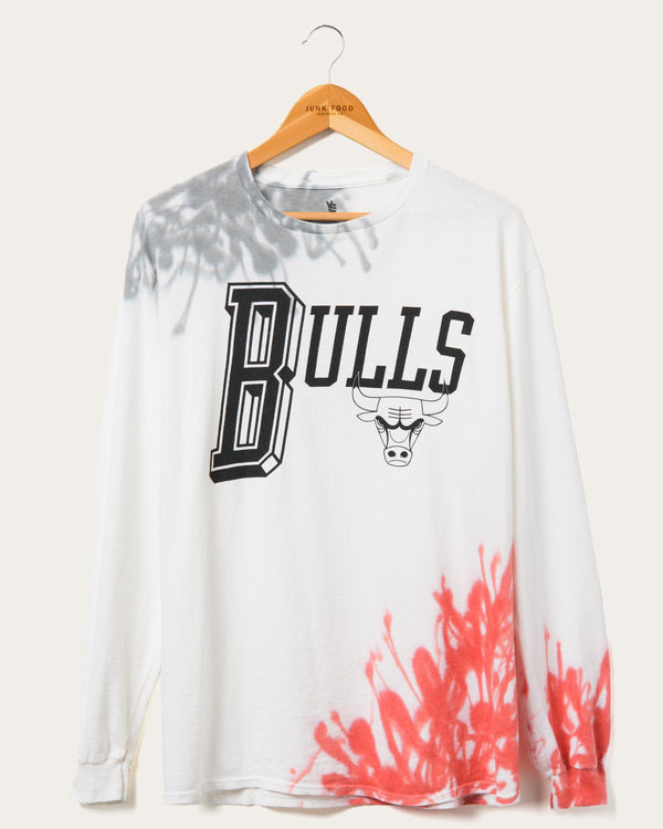 junk food clothing NBA Chicago Bulls Tie Dye Flea Market Long Sleeve Tee True Black/Licorice