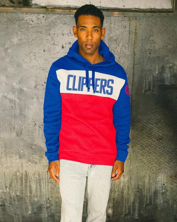 Junk Food Clothing NBA Los Angeles Clippers Colorblock Hoodie Liberty/Licorice