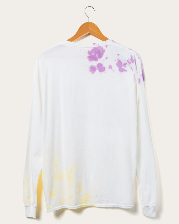 Junk Food Clothing NBA Los Angeles Lakers Tie Dye Flea Market Long Sleeve Tee Purple/Mustard