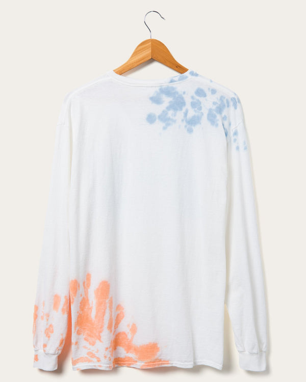 Junk Food Clothing NBA New York Knicks Tie Dye Flea Market Long Sleeve Tee Liberty/Orange