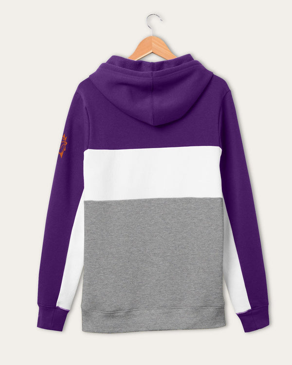 Junk Food Clothing NBA Phoenix Suns Colorblock Hoodie Purple/Heather Grey