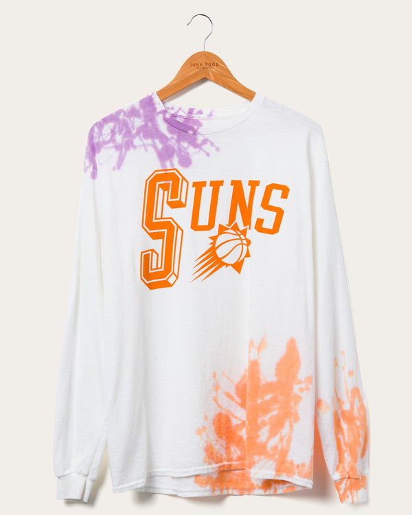 junk food clothing NBA Phoenix Suns Tie Dye Flea Market Long Sleeve Tee Purple/Orange