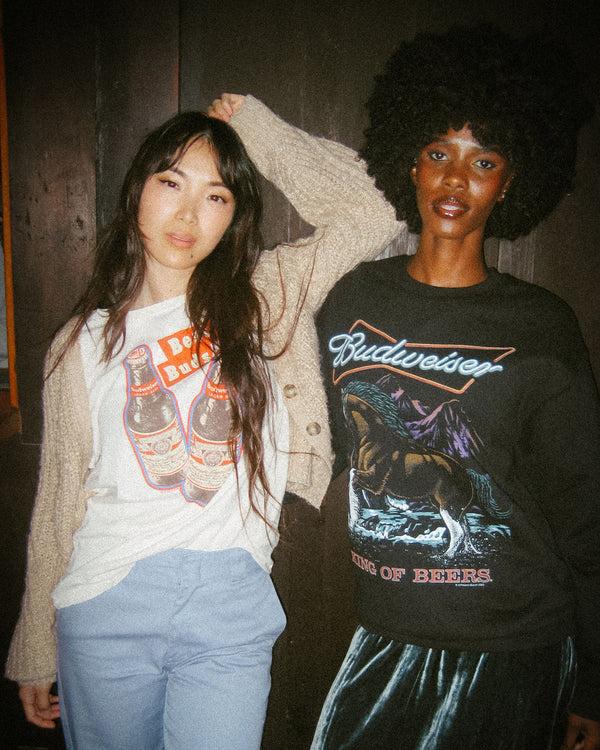 Junk Food Clothing Neon Sign Clydesdales Flea Market Fleece Black