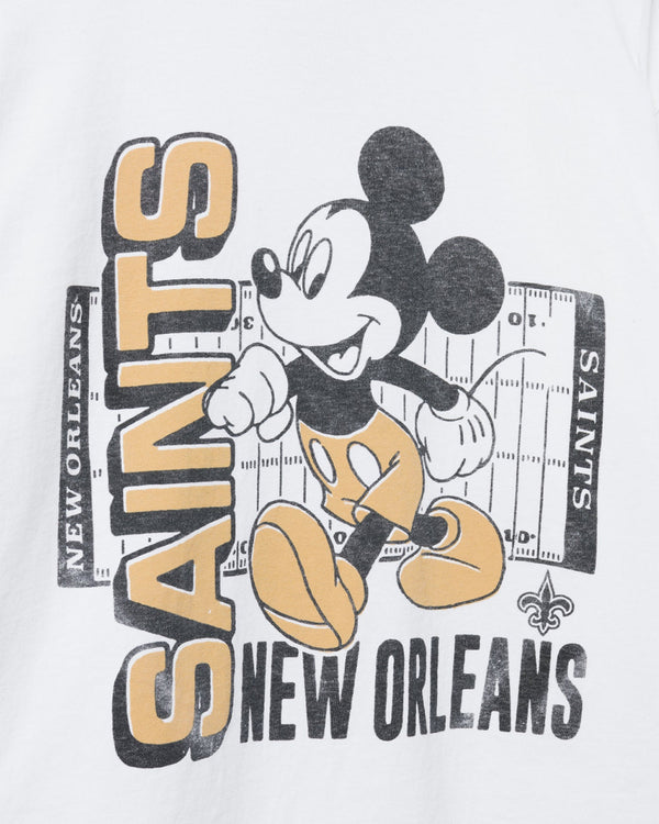 Junk Food Clothing New Orleans Saints Mickey Field Tee White