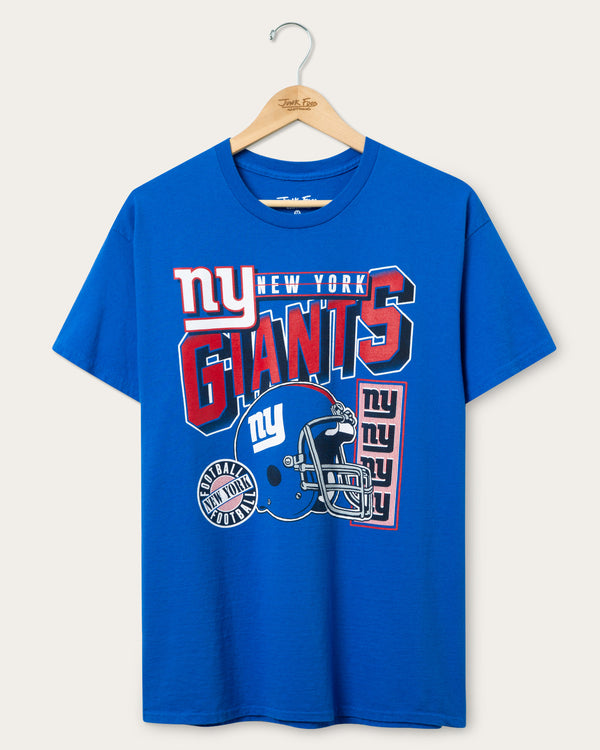 junk food clothing New York Giants Checkdown Flea Market Tee Royal