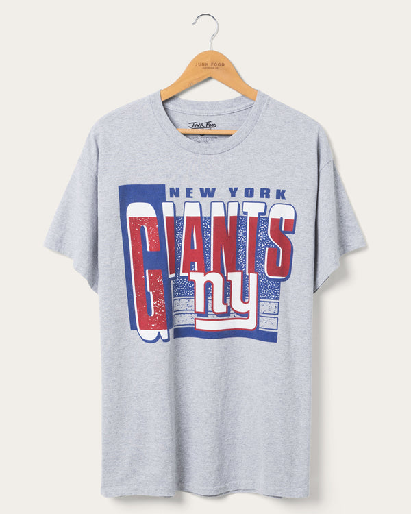 junk food clothing New York Giants Complete Tee Heather Gray