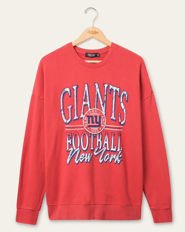 junk food clothing New York Giants Lateral Crew Fleece