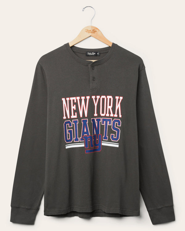 junk food clothing New York Giants Long Sleeve Henley