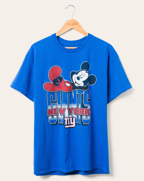 junk food clothing New York Giants Mickey Kick Back Tee Royal