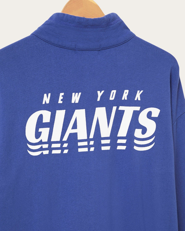 Junk Food Clothing New York Giants Mock 1/4 Button Up Liberty