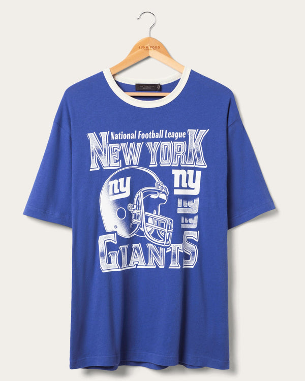 junk food clothing New York Giants Oversized Ringer Tee Liberty