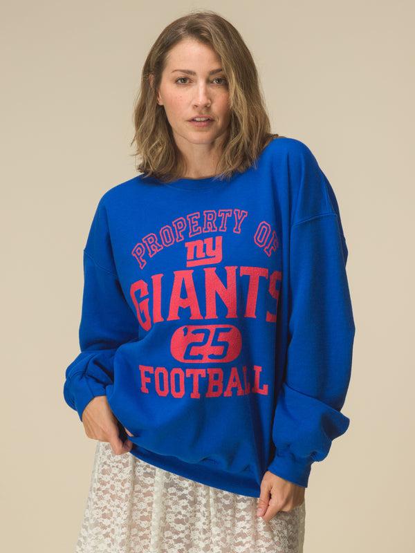Junk Food Clothing New York Giants Property Flea Market Crew Fleece Royal