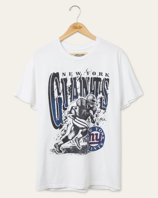 junk food clothing New York Giants Rushing Flea Market Tee White