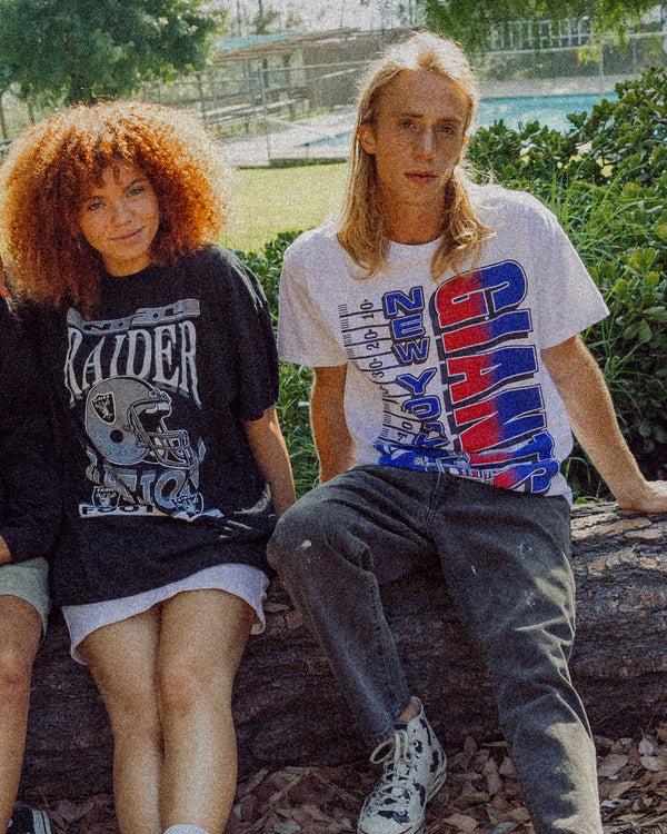 Junk Food Clothing New York Giants Yardage Flea Market Tee White