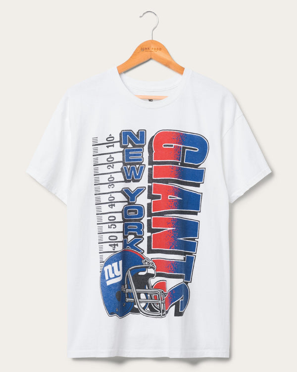 junk food clothing New York Giants Yardage Flea Market Tee White
