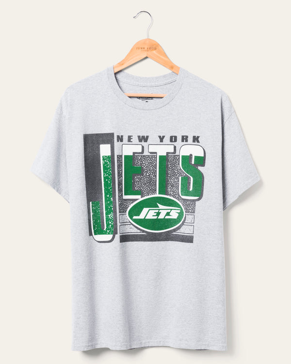 junk food clothing New York Jets Complete Tee Heather Gray