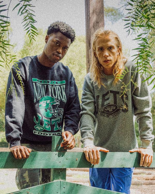 Junk Food Clothing New York Jets Helmet Flea Market Crew Black