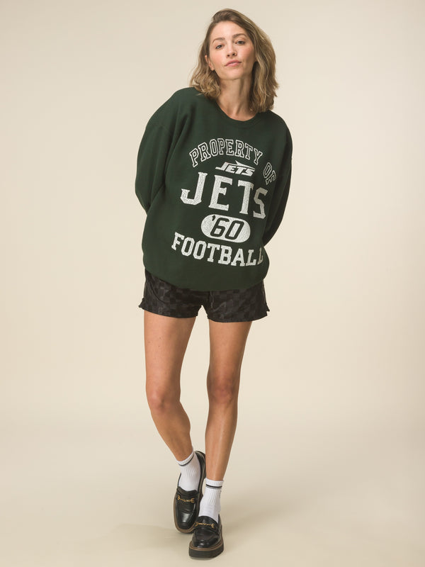 Junk Food Clothing New York Jets Property Flea Market Crew Fleece Dark Green