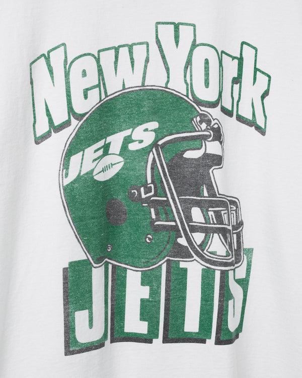 Junk Food Clothing New York Jets Throwback Helmet Flea Market Tee White