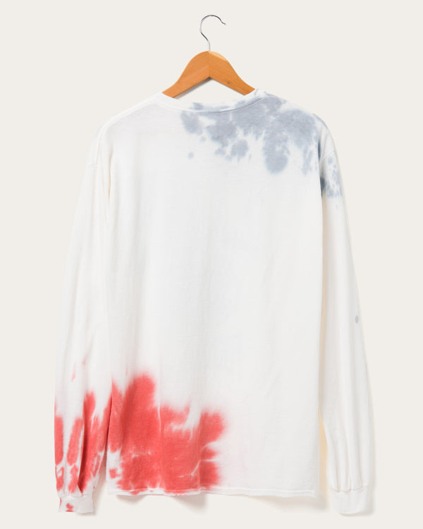 Junk Food Clothing NFL Houston Texans Tie Dye Long Sleeve Flea Market Tee True Navy/Licorice