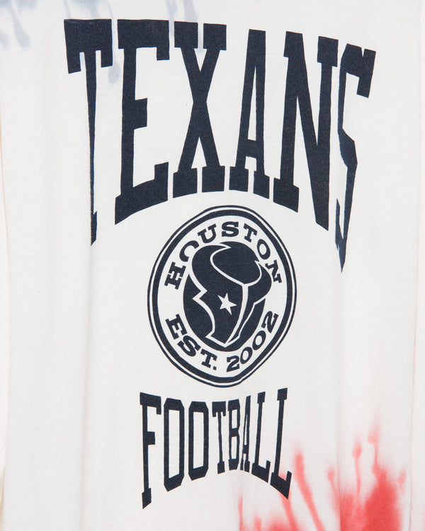 Junk Food Clothing NFL Houston Texans Tie Dye Long Sleeve Flea Market Tee True Navy/Licorice