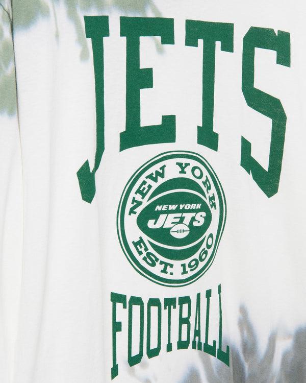 Junk Food Clothing NFL New York Jets Tie Dye Long Sleeve Flea Market Tee Hunter Green/Black