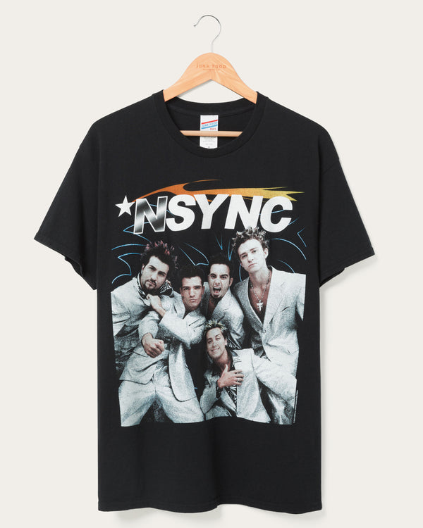 junk food clothing NSYNC Space Ride Flea Market Tee Black