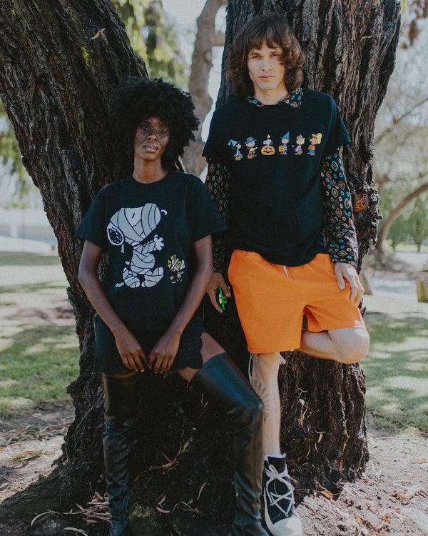 Junk Food Clothing Peanuts Halloween Costumes Flea Market Tee Black