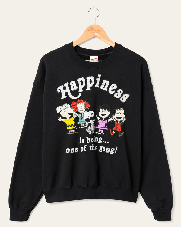 junk food clothing Peanuts One Of The Gang Flea Market Fleece Black