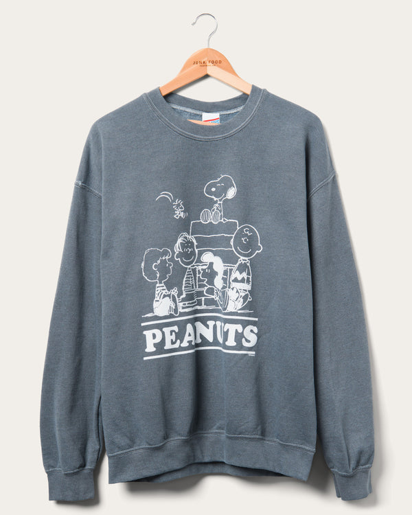 junk food clothing Peanuts The Gang Flea Market Fleece Black Sea