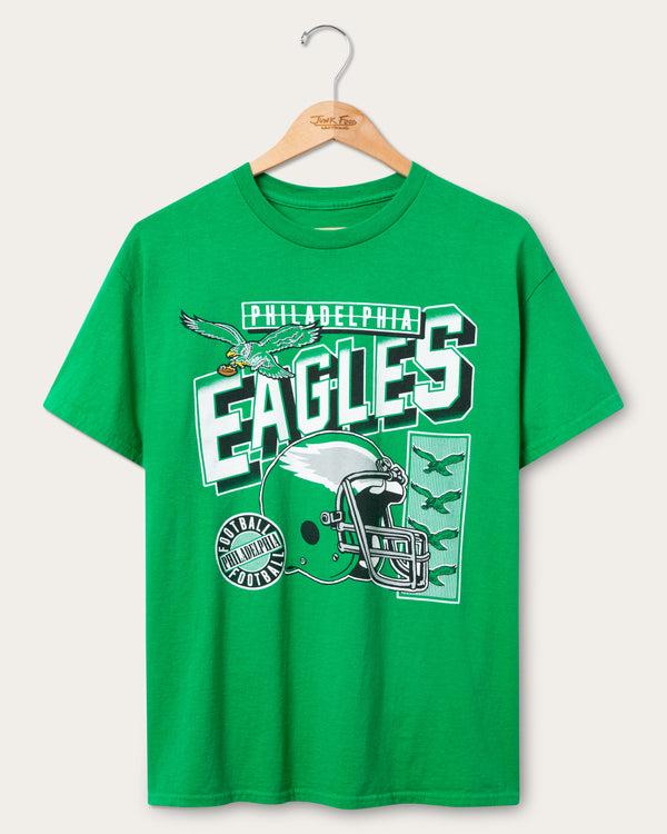 junk food clothing Philadelphia Eagles Checkdown Flea Market Tee Irish Green