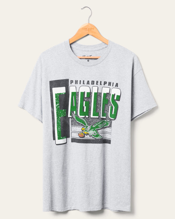 junk food clothing Philadelphia Eagles Complete Tee Heather Gray