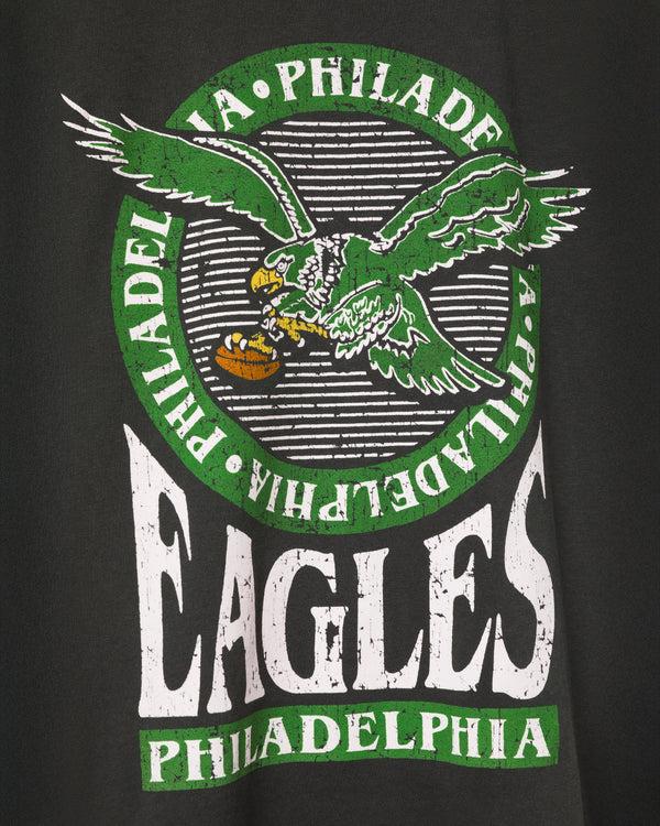 Junk Food Clothing Philadelphia Eagles Crest Vintage Tee True Black