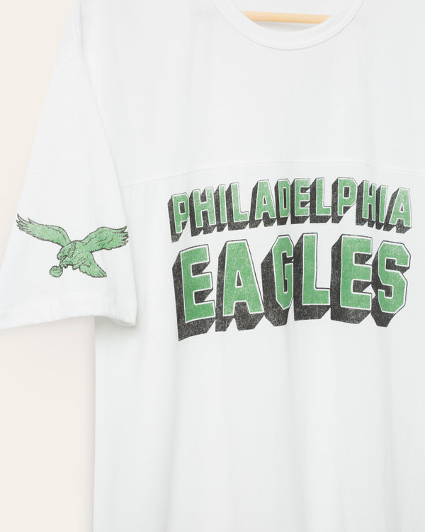 Junk Food Clothing Philadelphia Eagles Halfback Jersey Tee Vintage White