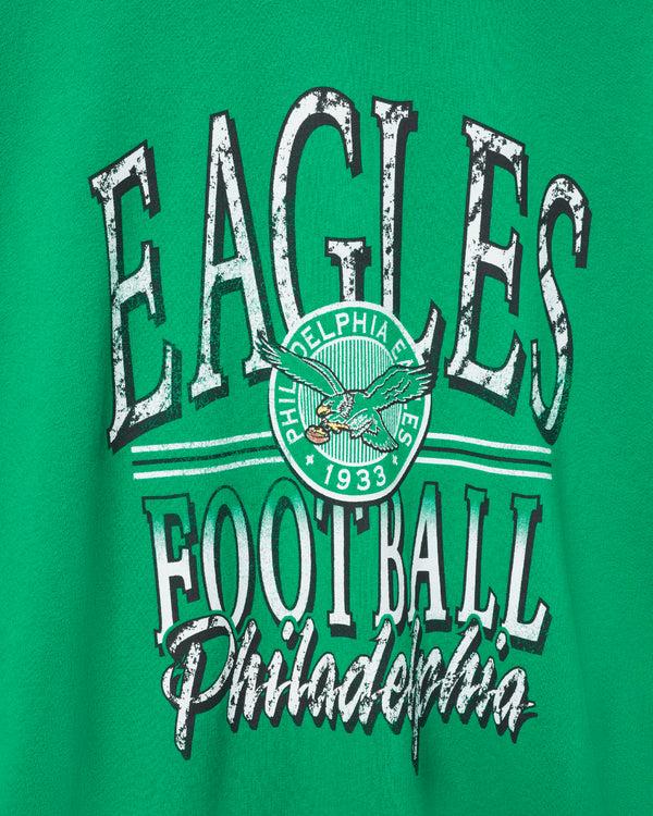 Junk Food Clothing Philadelphia Eagles Lateral Crew Fleece Kelly