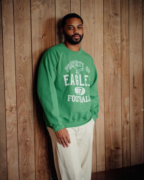 Junk Food Clothing Philadelphia Eagles Property Flea Market Crew Fleece Irish Green