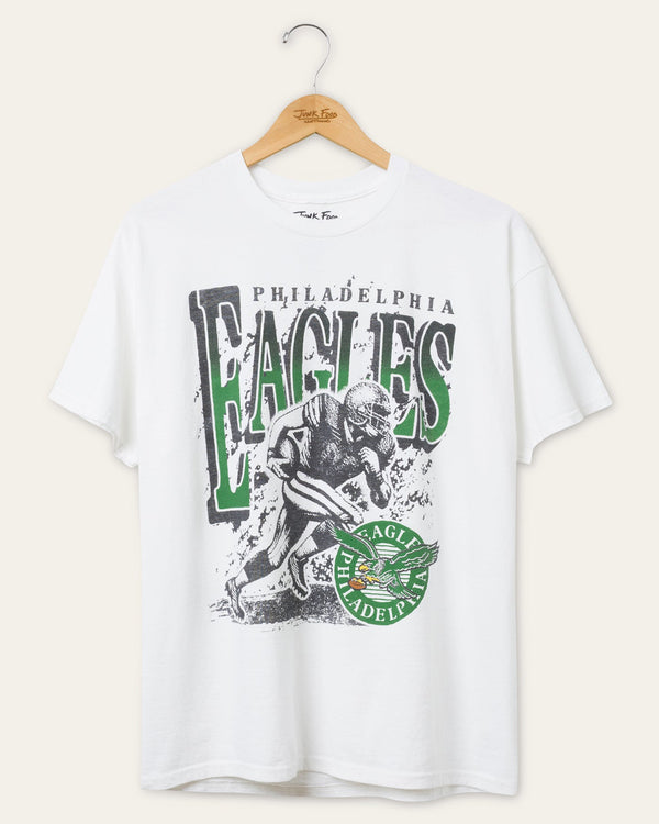junk food clothing Philadelphia Eagles Rushing Flea Market Tee White
