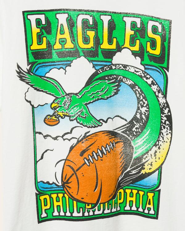Junk Food Clothing Philadelphia Eagles Sky Vintage Tee Vintage White