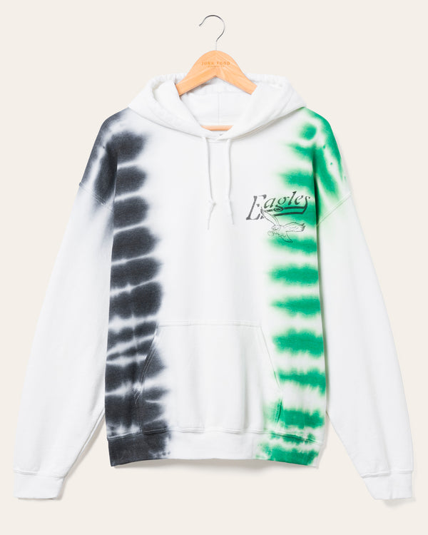 Junk Food Clothing Philadelphia Eagles Stitch Tie Dye Hoodie Tie Dye