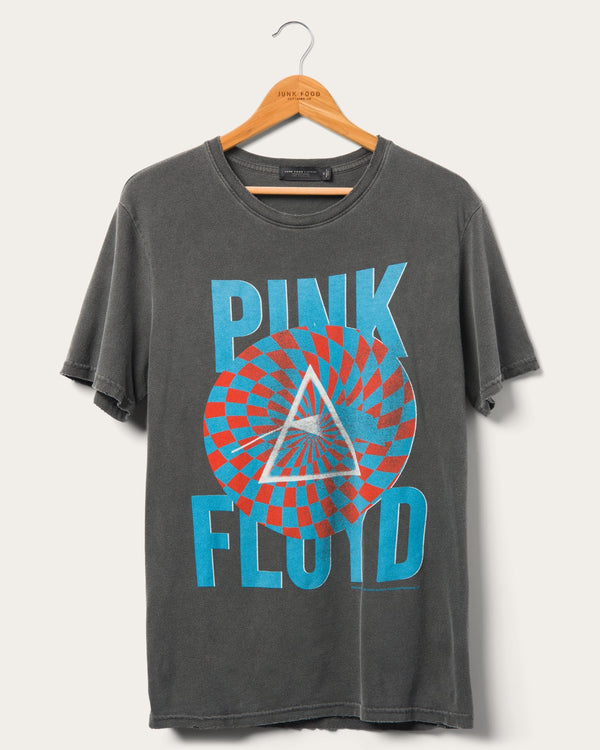junk food clothing Pink Floyd Circle Pattern Vintage Tee Vintage Black junk food clothing Pink Floyd Circle Pattern Vintage Tee Vintage Black