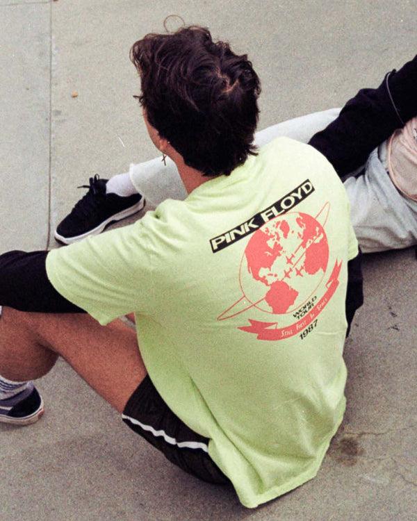 Junk Food Clothing Pink Floyd Circle Vintage Tee Celery Green