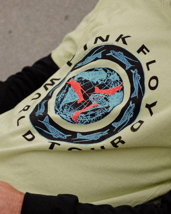 Junk Food Clothing Pink Floyd Circle Vintage Tee Celery Green